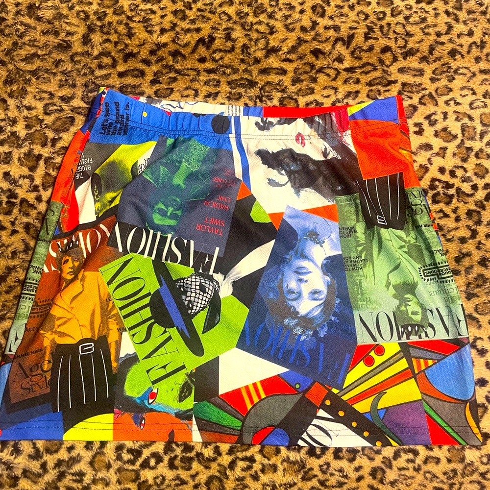SHEIN Picasso fashion cut out skirt 1X plus size curvy